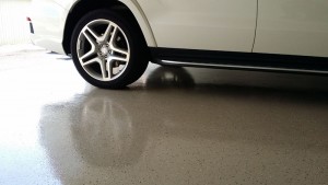 Garage Floor with Polyaspartic Coating