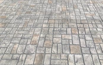 cobblestone stamped concrete