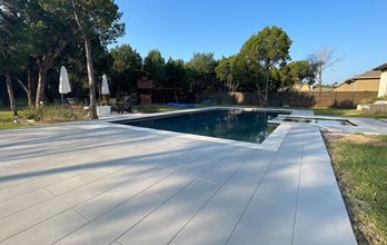 New Braunfels backyard pool deck