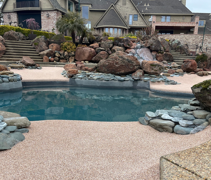 Custom Swimming Pool, Natural Rock Features, Safety Surfacing
SunPlay
Sundek
