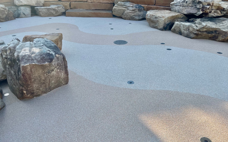 SunPlay splash pad safety surface San Antonio